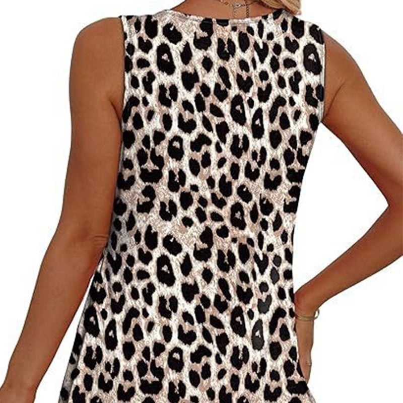 💜LAST DAY PROMOTION - 49%OFF💜Women's Print Flowy Sleeveless V Neck Peplum Tank Tops