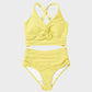 👙👙2025 New Type ~50% OFF 👙Textured Knot-Front High-Waisted Bikini Set