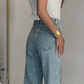 💫 Rhinestone straight-leg jeans|Micro-stretch fabric with a high waist and a slim look