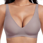 💕 Jelly Wireless Womens Comfortable Wireless Bras Push Up Bralettes Seamless Tshirts Bras Deep V Everyday Bras