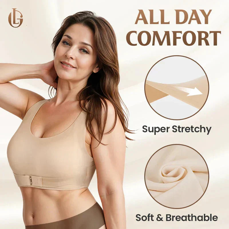 🎉Front Closure Cross-Back Wireless Posture Bra