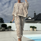 Shipping Free - Women's Leopard Print Top & Pants 2-Piece Set ☕