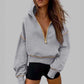 🍂Autumn Promotion 50%💕Women's Hooded Sweatshirt with Half zip