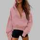 🍂Autumn Promotion 50%💕Women's Hooded Sweatshirt with Half zip
