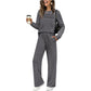 🌸Women's Crew Neck Top & Drawstring Pants Set