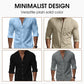 🔥Hot Sale/Soon Out of Stock‼️Men's Stand Collar Fit Casual Plain Shirt