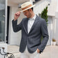 Men's Business Casual Checked Blazer