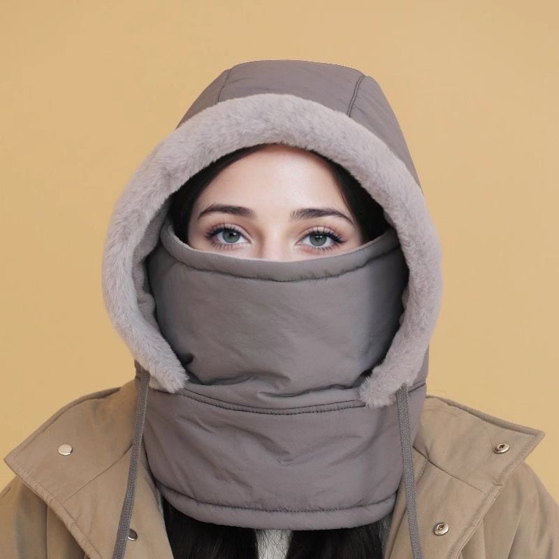 🎉Limited Sale🎉Plush-lined Thickened Thermal Hat with Face Mask for Men and Women