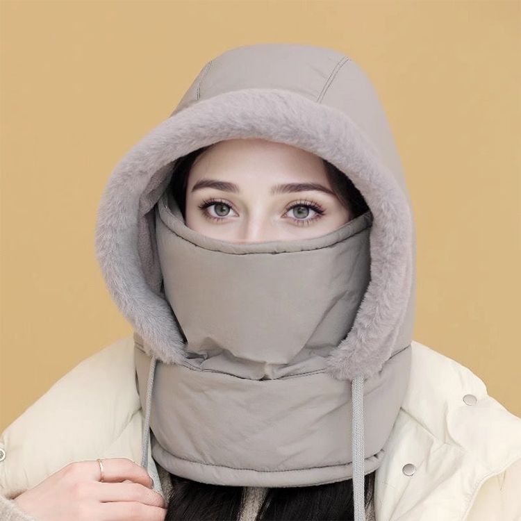 🎉Limited Sale🎉Plush-lined Thickened Thermal Hat with Face Mask for Men and Women
