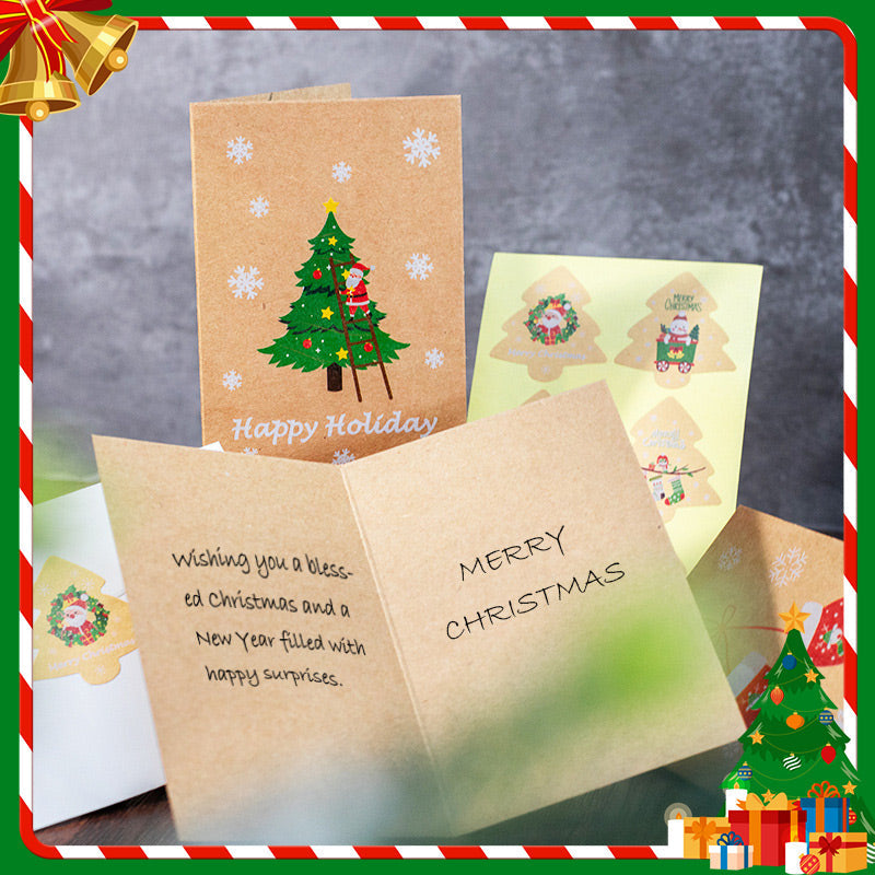 Christmas Greeting Cards with Envelopes & Stickers