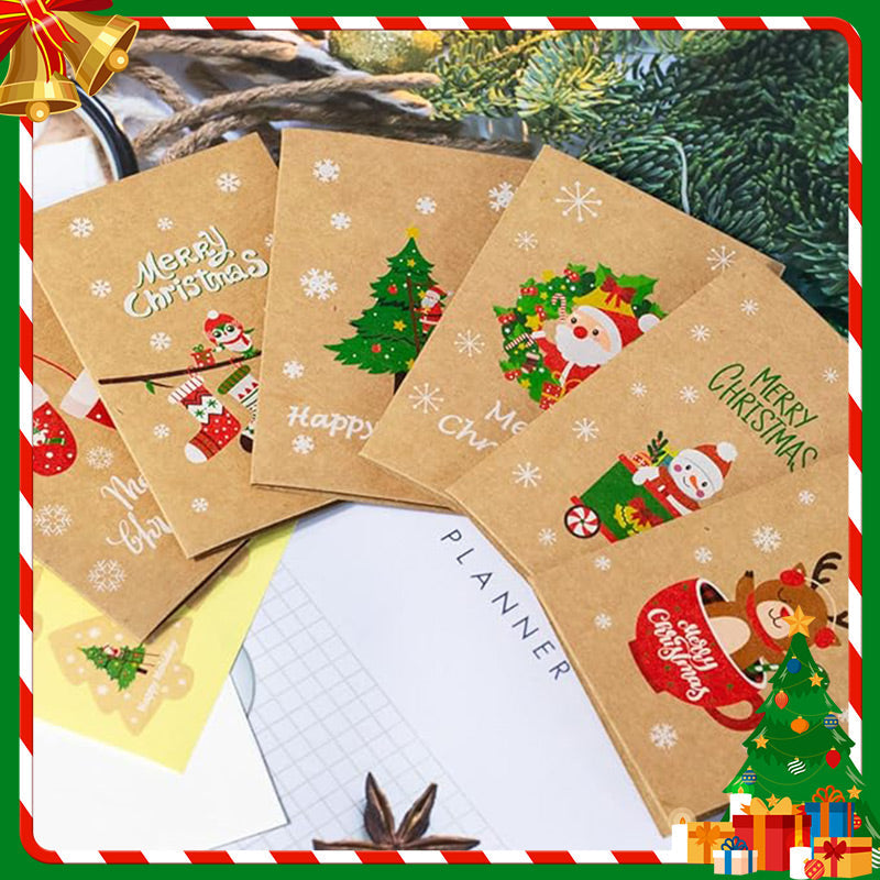 Christmas Greeting Cards with Envelopes & Stickers
