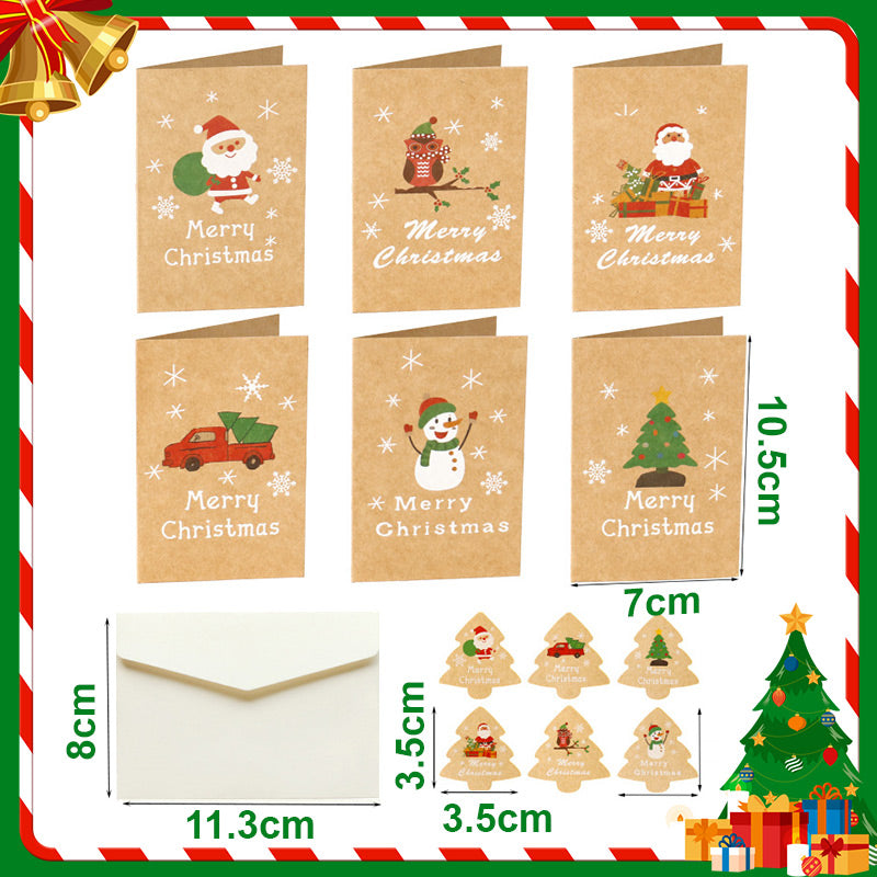 Christmas Greeting Cards with Envelopes & Stickers