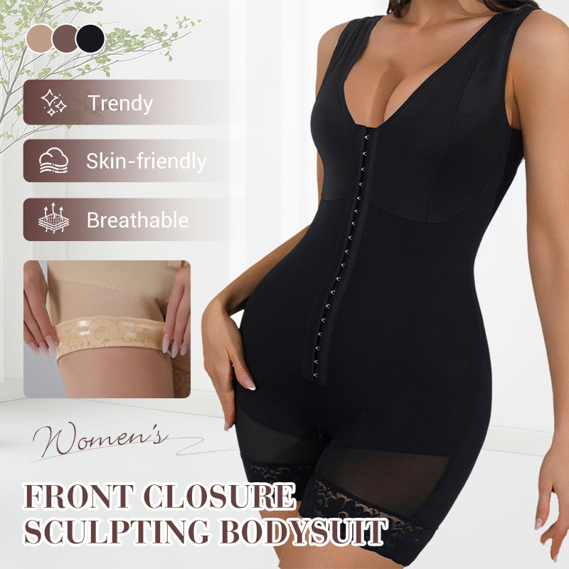 Women's Front Closure Sculpting Bodysuit