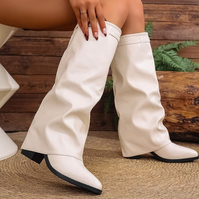 Women's Slouchy Knee High Chunky Boots