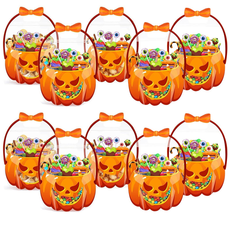 📢📢50% OFF !! 🎃👻Halloween Pumpkin Treat Bags | Resealable Zipper Prevents Candy Spills🍬