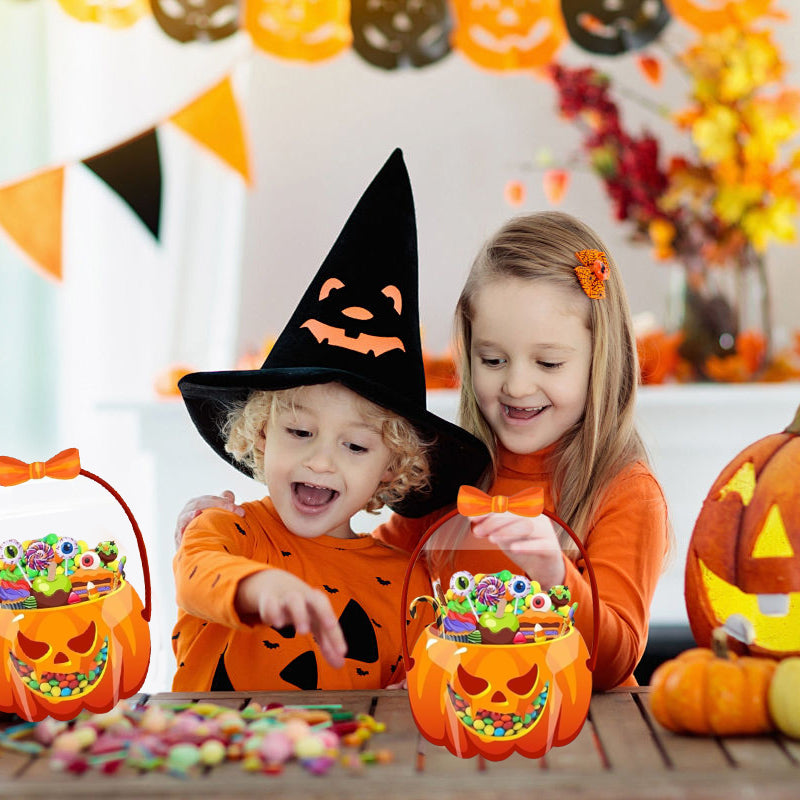 📢📢50% OFF !! 🎃👻Halloween Pumpkin Treat Bags | Resealable Zipper Prevents Candy Spills🍬