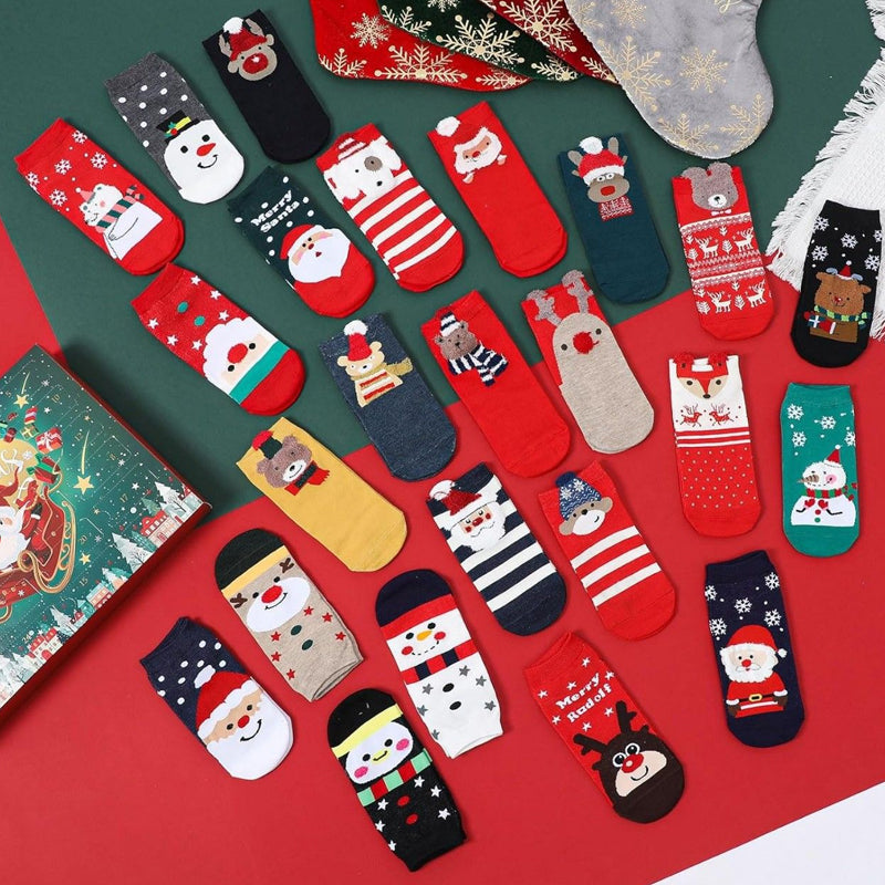 🧦24 Pairs of Christmas Socks Advent Calendar