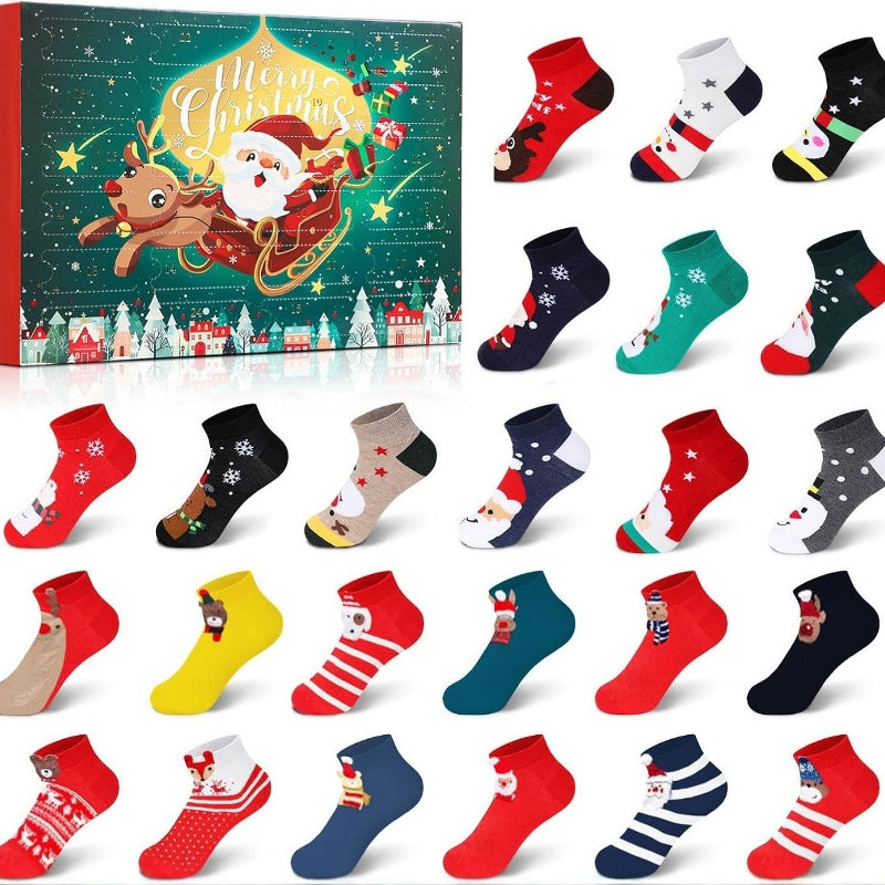 🧦24 Pairs of Christmas Socks Advent Calendar