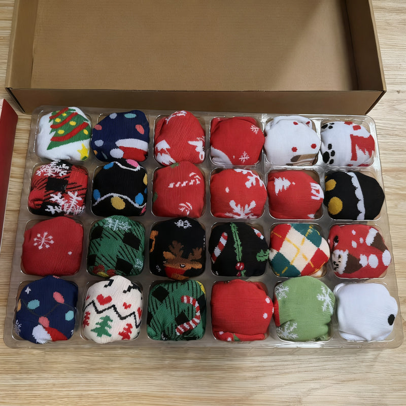 🧦24 Pairs of Christmas Socks Advent Calendar