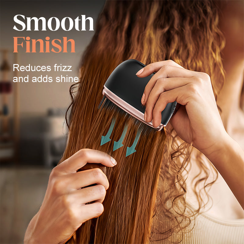 Cordless Hair Straightener Comb – 3-Temp & Anti-Scald Design