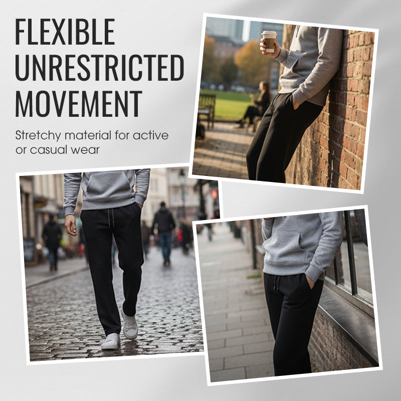 Unisex Thermal Straight Pants with Knee Warmers