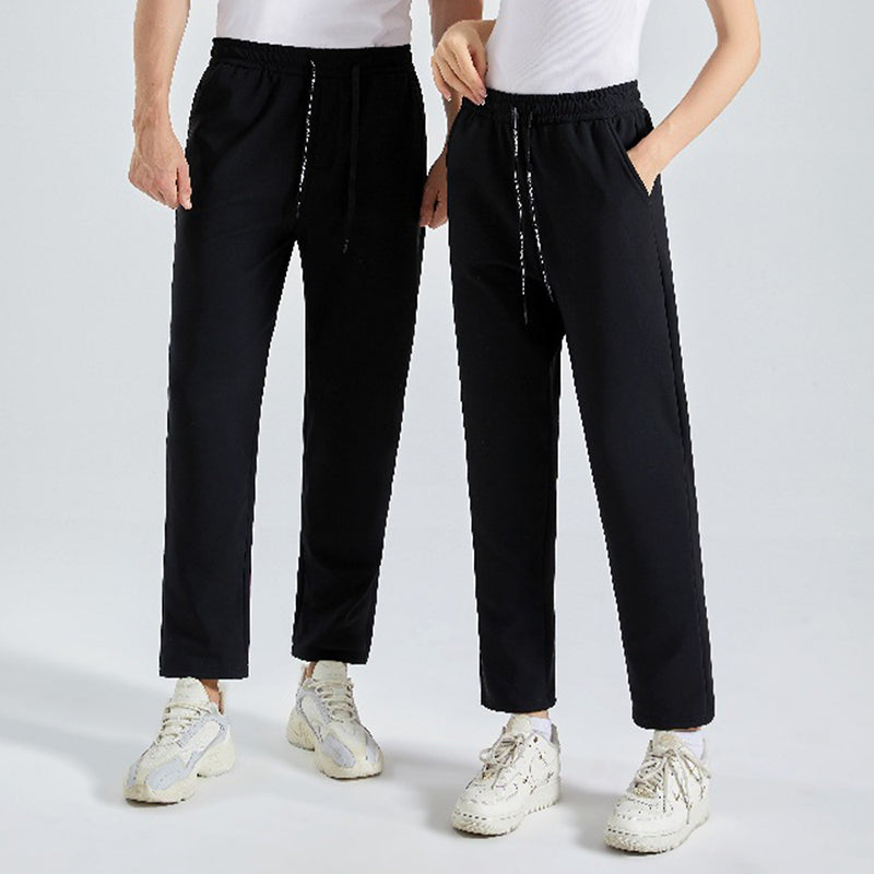 Unisex Thermal Straight Pants with Knee Warmers