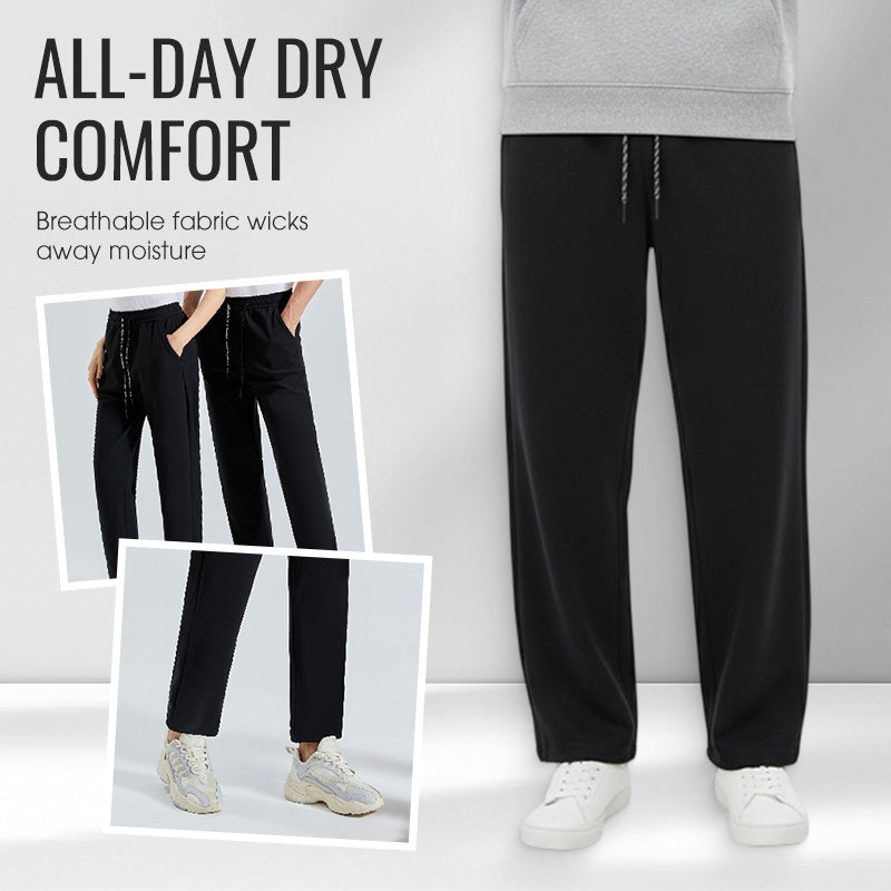 Unisex Thermal Straight Pants with Knee Warmers