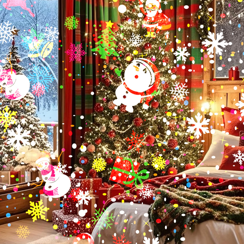 ⏳Limited-time 50% off⏰Magical Christmas USB LED Projection Light – 12+ Festive Patterns, Plug & Play for Home/Party Decor🎅🎄