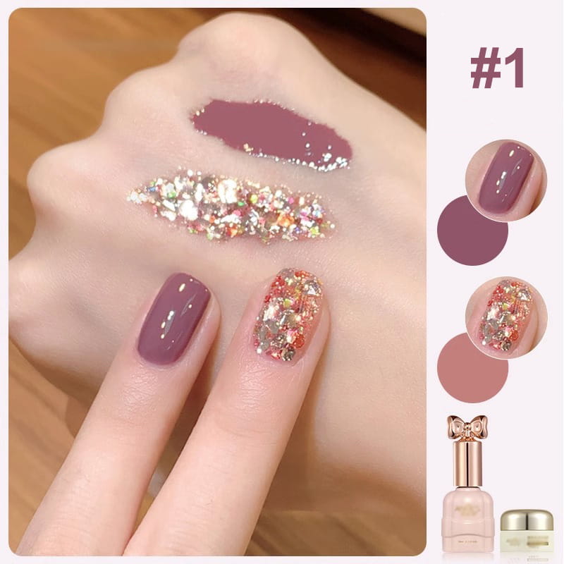 💅Fashion Glitter Dual-Color Nail Polish Combo Set