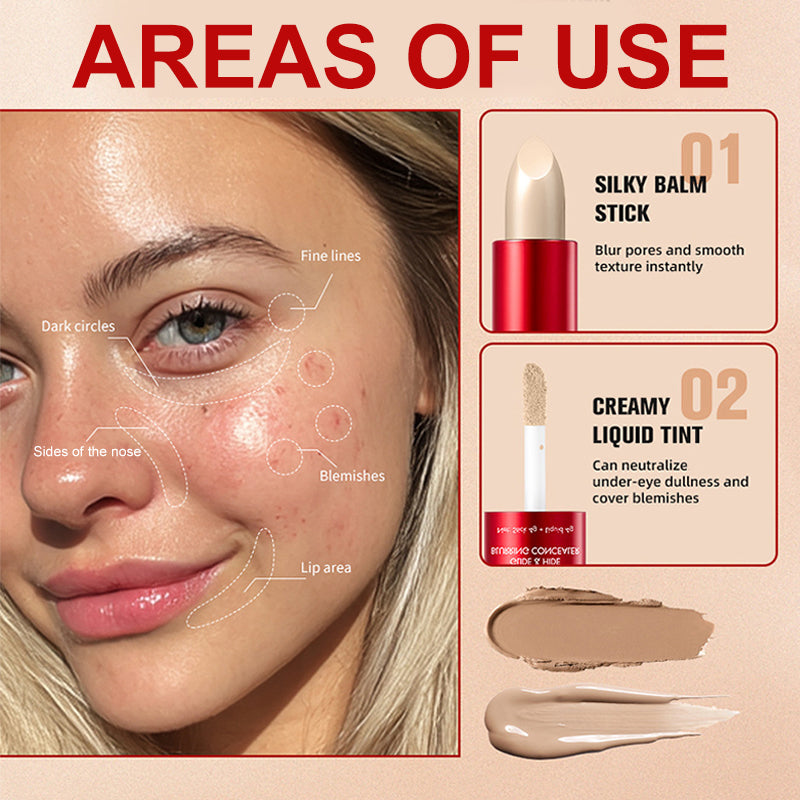 💜LAST DAY - BUY 1 GET 1 FREE💜Dual-Ended Long-Lasting Lightweight Concealer