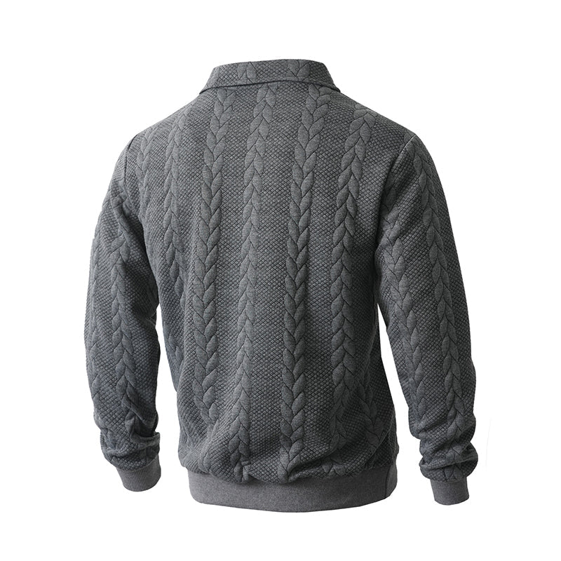 🔥New arrivals offer-Men's Casual Half-Zip Cable-Knit Sweater