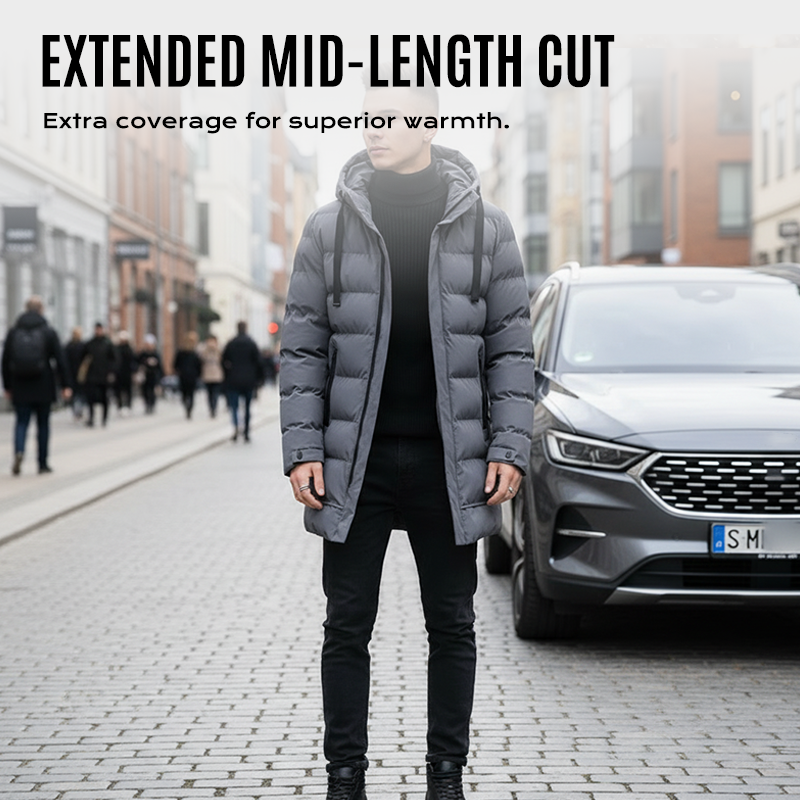 🔈🔈Winter useful products - 60% OFF❄️Men's mid-length down jacket with hood