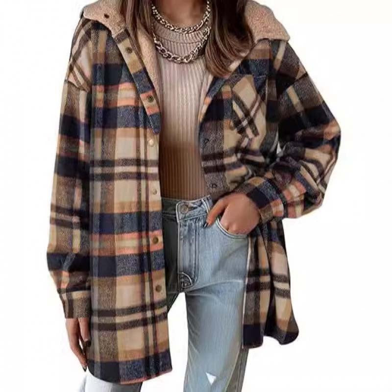 Women’s Classic Cozy Plaid Hooded Jacket