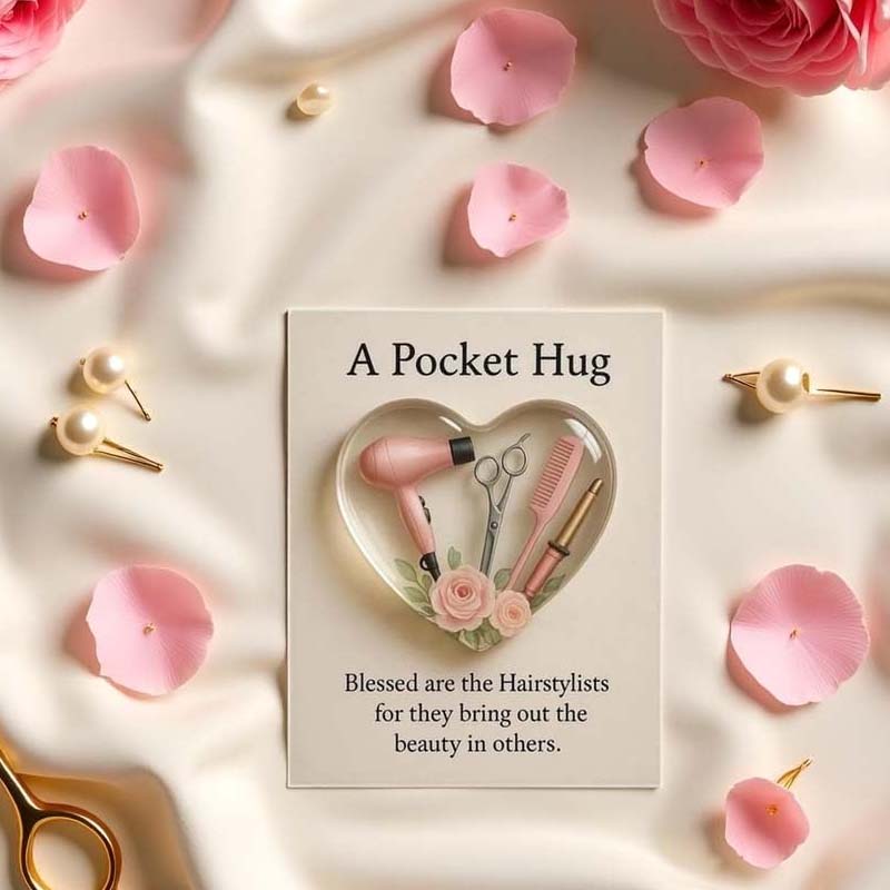 Heart Pocket Hug for Hair Stylists