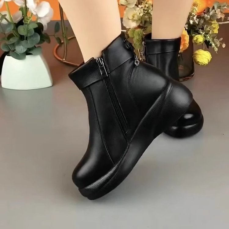 Women’s Stylish and Comfortable Round-toe PU Boots