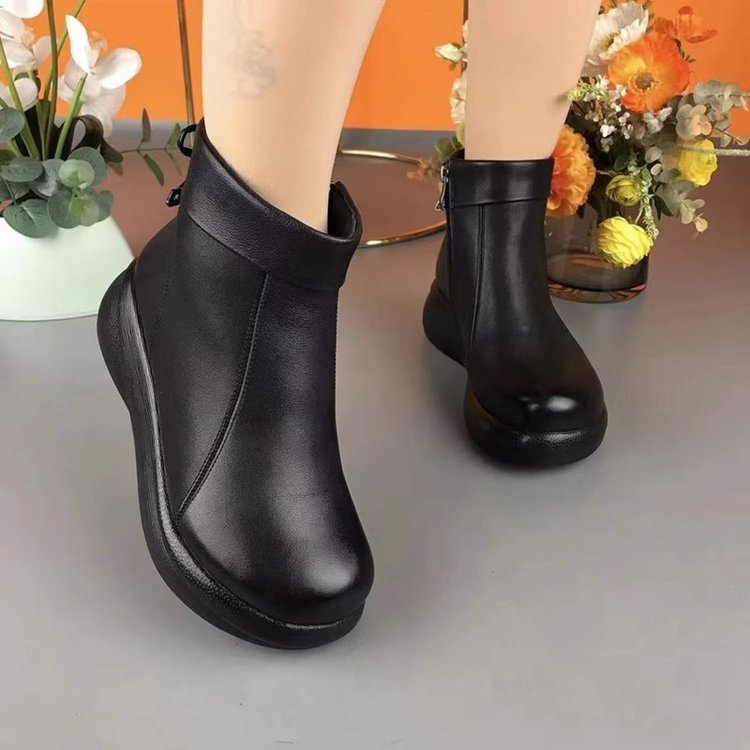 Women’s Stylish and Comfortable Round-toe PU Boots