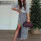 Women's High Slit Sequin Midi Skirt