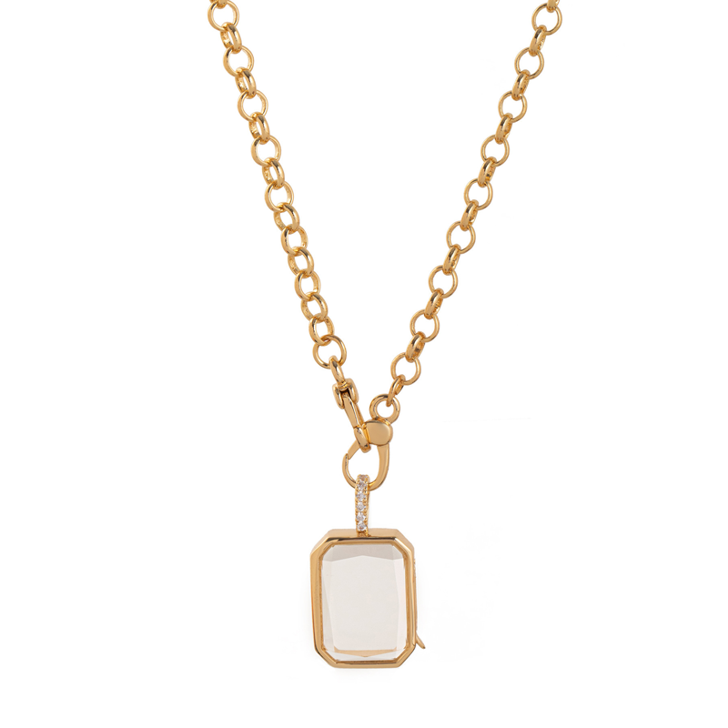 Retro Chic Locket Pendant Necklace