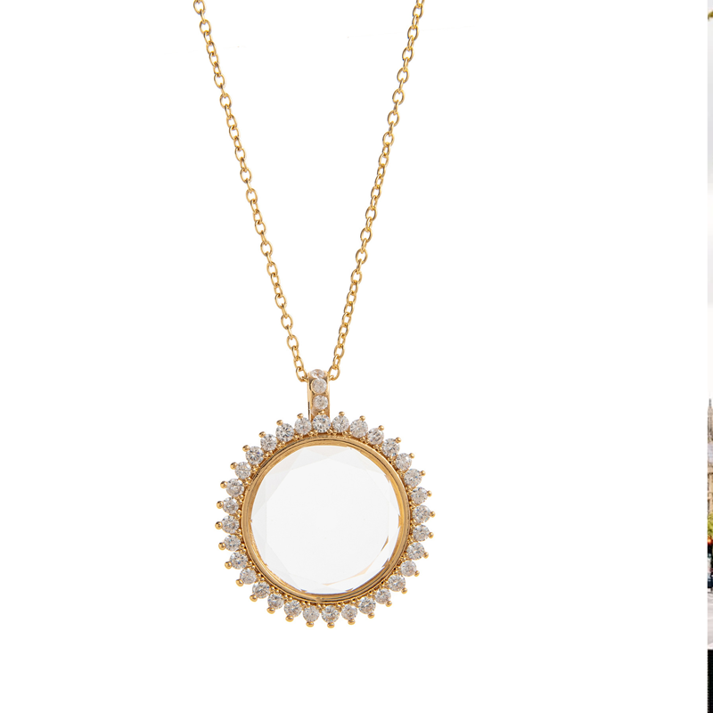 Retro Chic Locket Pendant Necklace