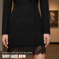 Lace Trim Double-Breasted Mini Blazer Dress