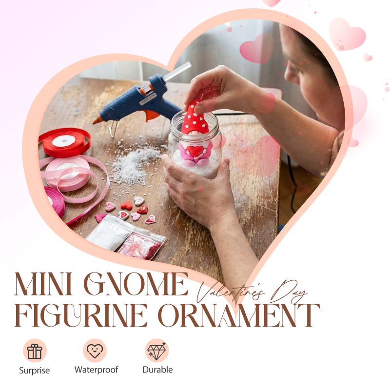 Valentine's Day Mini Gnome Figurine Ornament