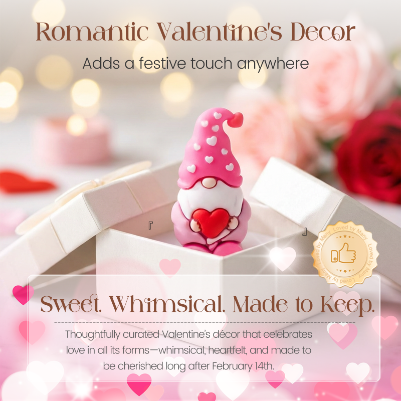 Valentine's Day Mini Gnome Figurine Ornament