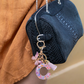 Glitter Initial Keychain with Tassel Pendant