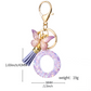 Glitter Initial Keychain with Tassel Pendant