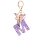 Glitter Initial Keychain with Tassel Pendant