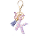 Glitter Initial Keychain with Tassel Pendant