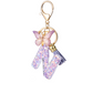 Glitter Initial Keychain with Tassel Pendant
