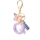 Glitter Initial Keychain with Tassel Pendant