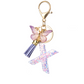 Glitter Initial Keychain with Tassel Pendant
