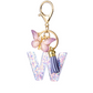 Glitter Initial Keychain with Tassel Pendant